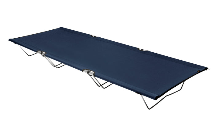 Made in USA folding GO-KOT camping cot ready for outdoor sleeping
