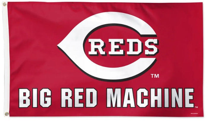 Cincinnati Reds 3x5 MLB baseball team flag with team logo, featured image for American-made MLB Team Flags