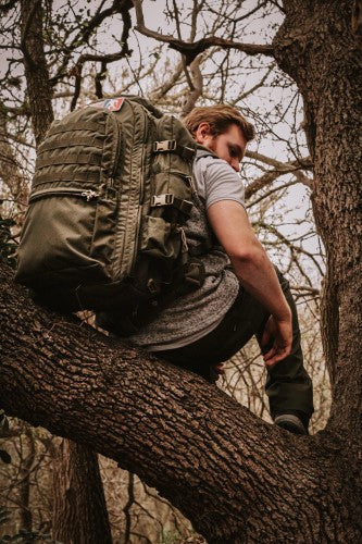 Rugged American-made outdoor backpack for carrying survival and travel essentials