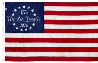 Betsy Ross 13-star American flag with white stars in a circle and 13 red and white stripes
