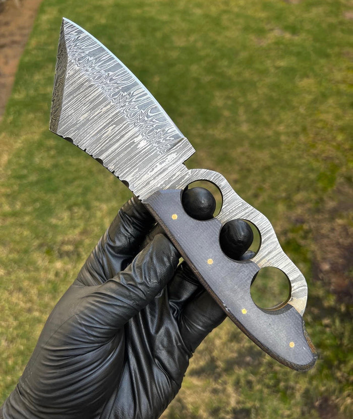 Handmade Damascus Knuckle Knife