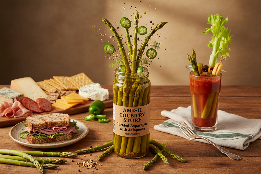 Pickled Asparagus with Jalapeños | Jalapeño Kick | 16 oz – listing photo 1