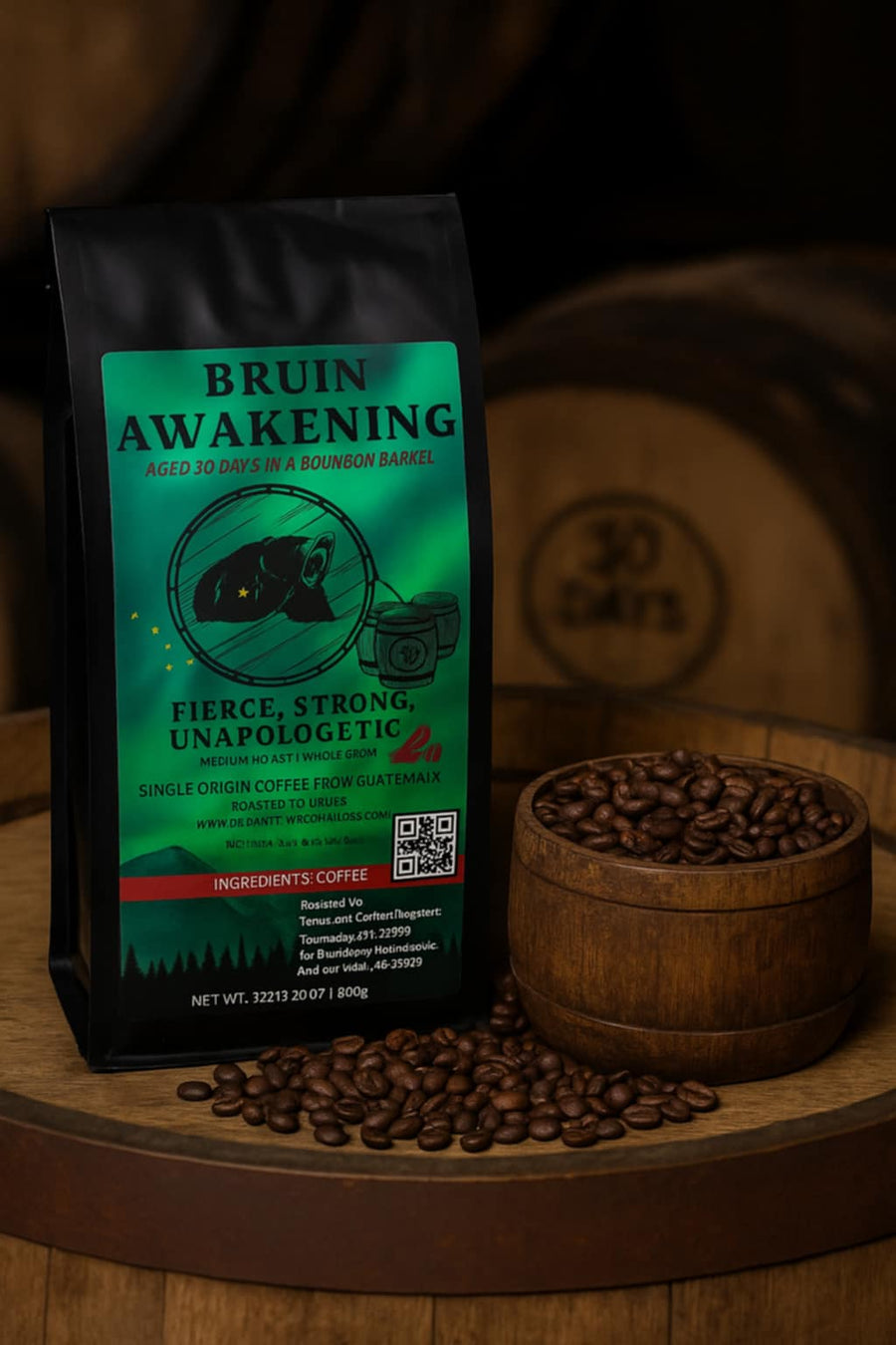 Bruin Awakening-Whisky "BEAR"-el aged coffee — product image