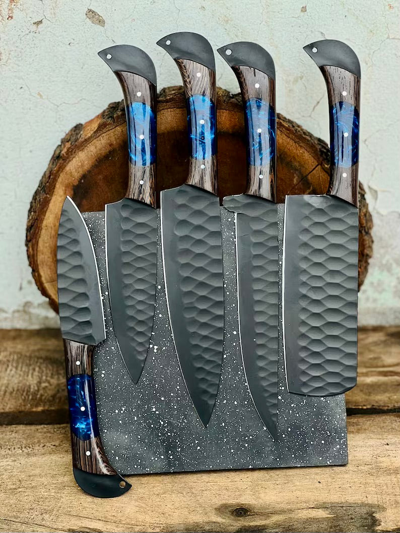 Handmade Damascus Steel Chef Knife Set – Perfect Wedding & Valentine’s Day Gift