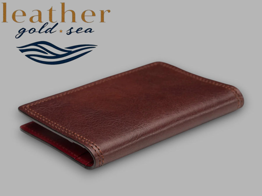 Brown Leather Wallet | Handmade Leather Wallet – Brown & Red