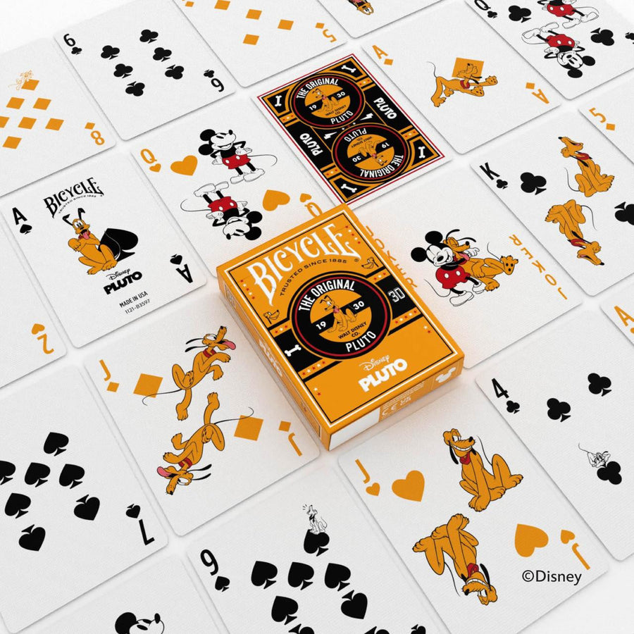 Bicycle Pluto deck with illustrated character card faces