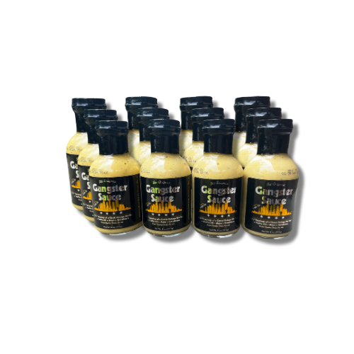 Twelve-bottle pack of Gangster Sauce