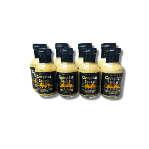 Eight-bottle pack of Gangster Sauce
