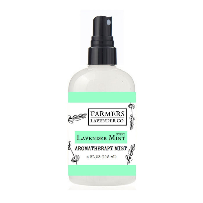 Lavender Mint Aromatherapy Mist — front of labeled fragrance spray bottle