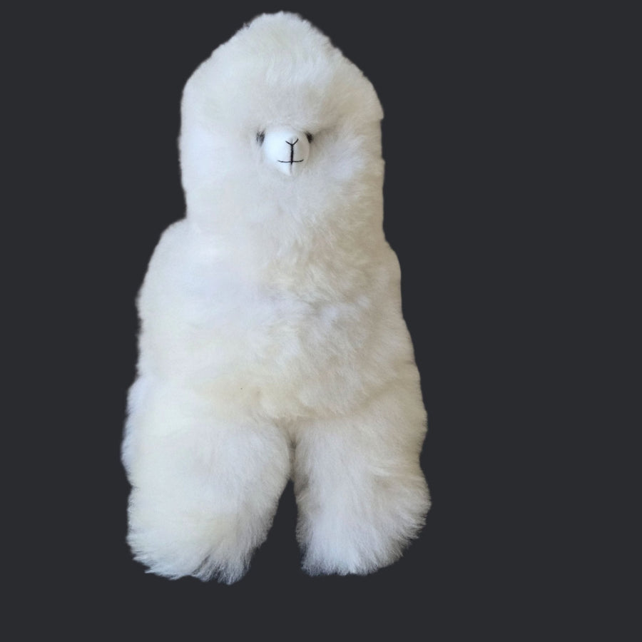 17" Standing Fur Alpaca Toy