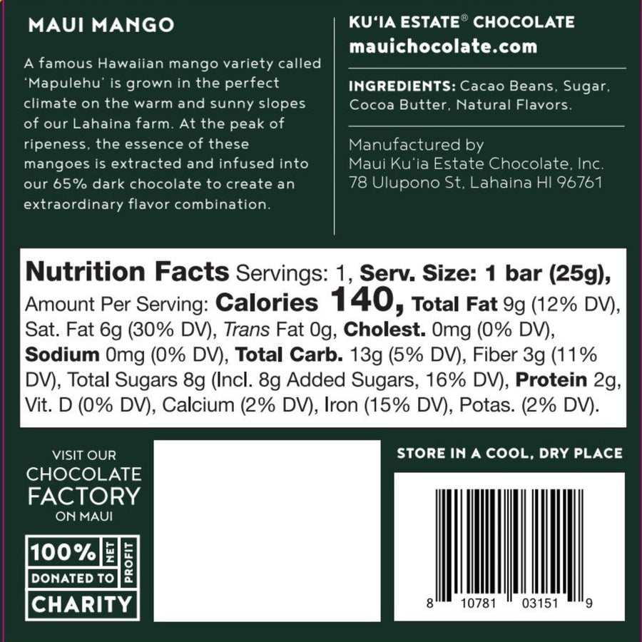 Mango Dark Chocolate Bar — product image 3 of 3