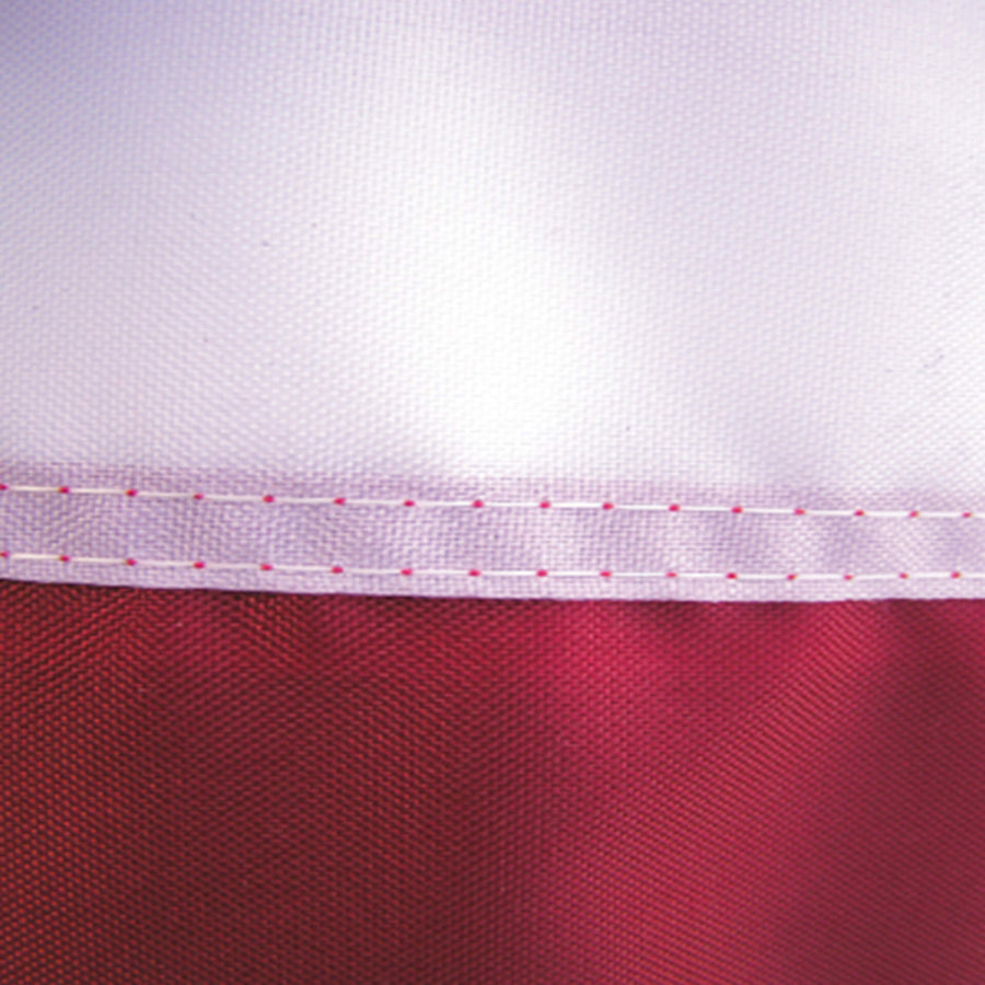 USA-made nylon American flag — stitching detail