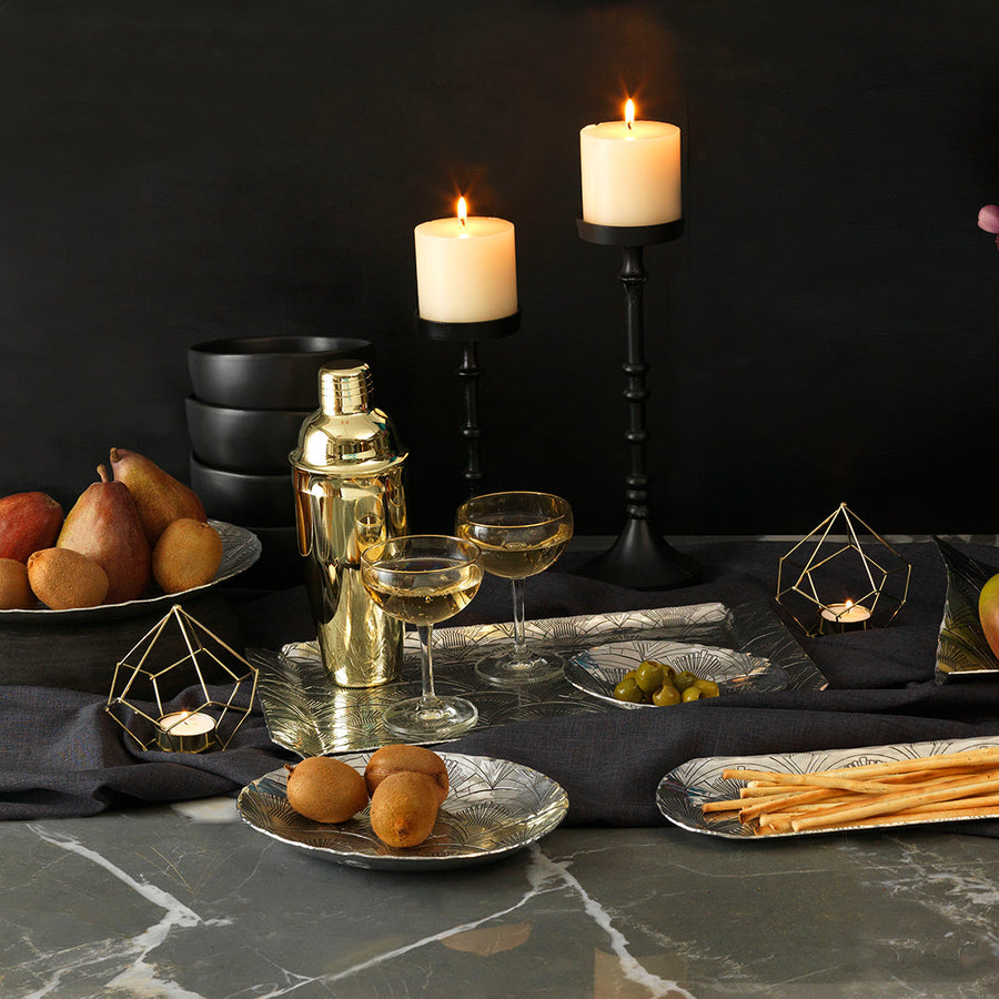 Styled display featuring 1923 Small Breadstick Tray