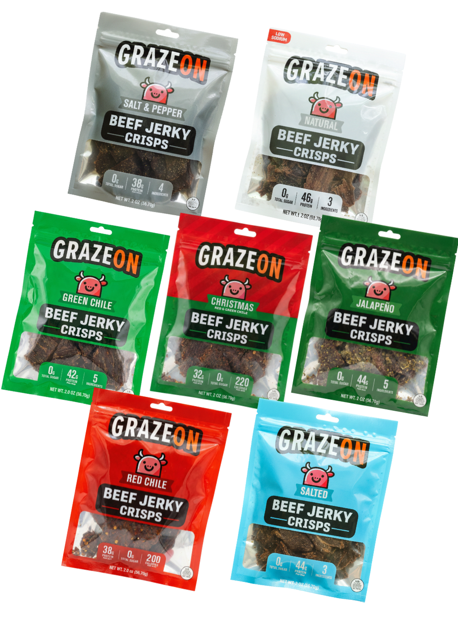 Beef Jerky Crisps Variety Pack – 7 × 2 oz Bags — product photograph 2 of 11