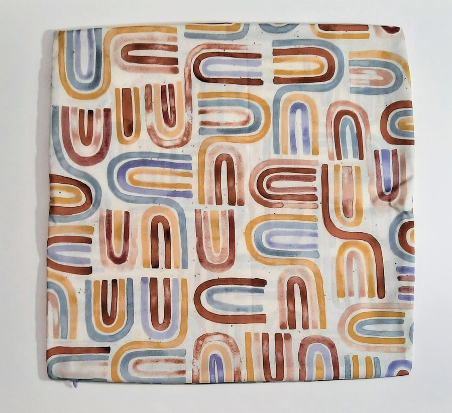Retro Abstract Pillow Cover, flat patterned fabric