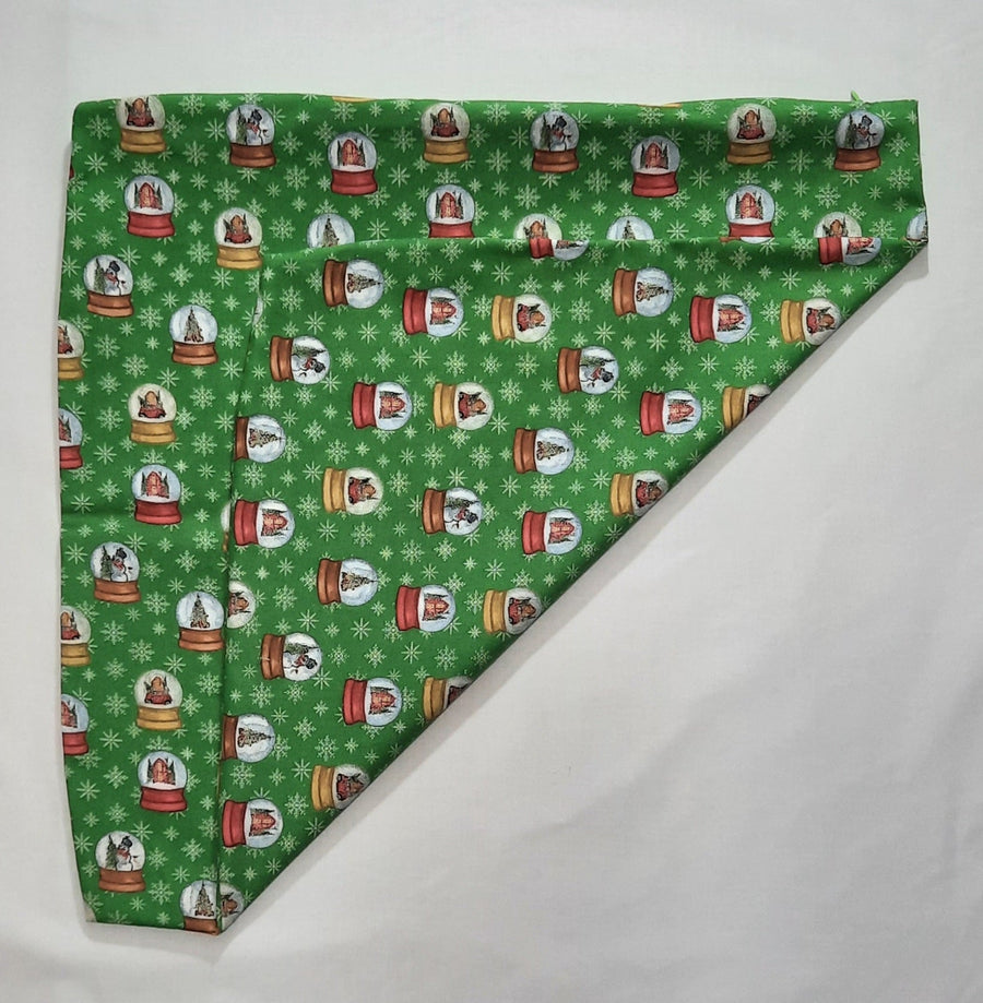 Christmas Snow Globe Pillow Cover, close-up of folded fabric