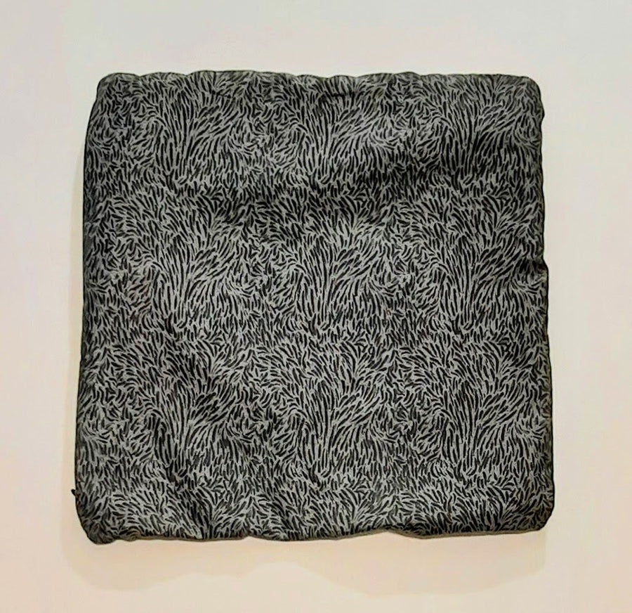 Multicolor Grey Crochet Pillow Cover, grey patterned reverse
