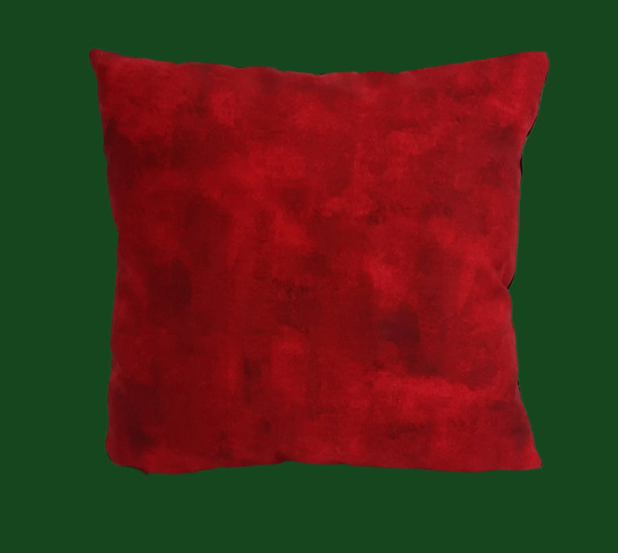 Nutcracker with Red Back Pillow Cover, solid fabric reverse