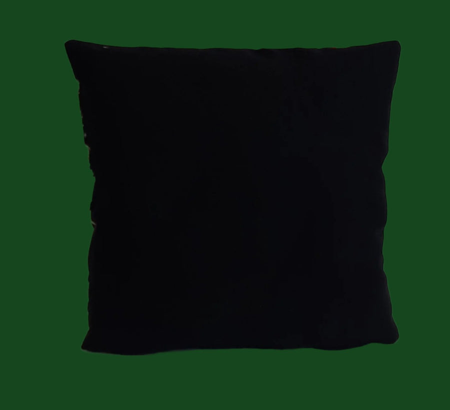 Holiday Coffee & Donuts Pillow Cover, solid fabric reverse