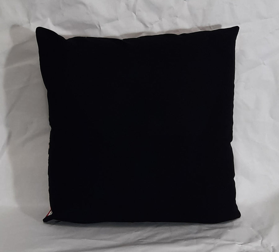 Christmas Treats Pillow Cover, solid fabric reverse