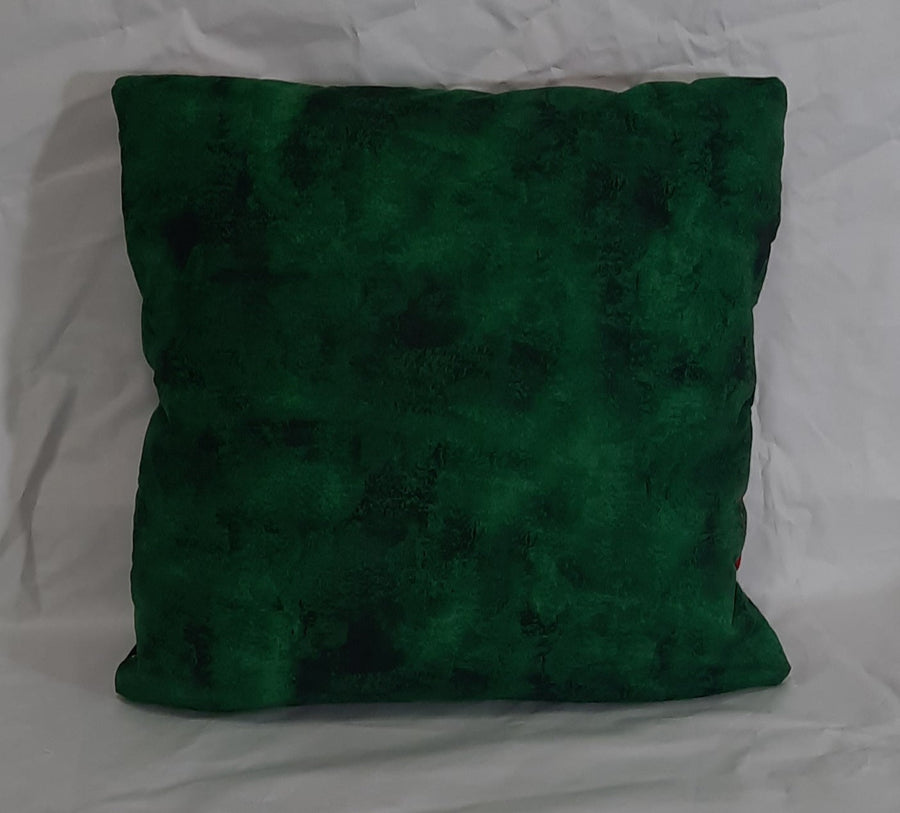 Candy Cane Stripe Pillow Cover, solid fabric reverse