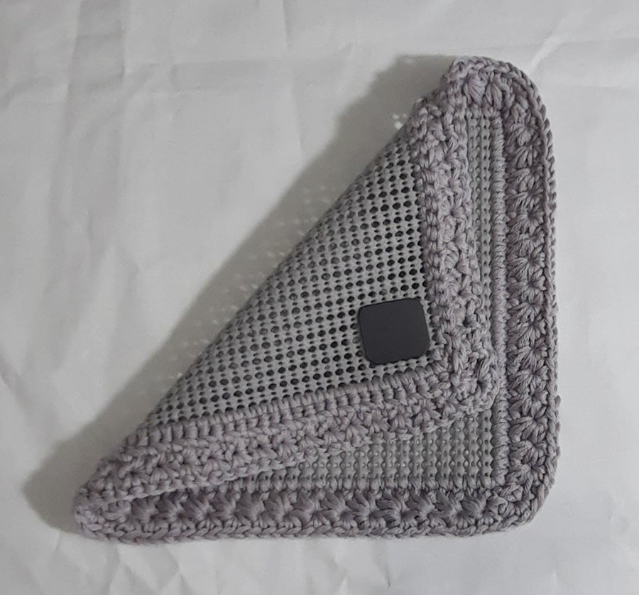 Silver & Grey Magnetic Jar Gripper, folded panel showing rear magnet