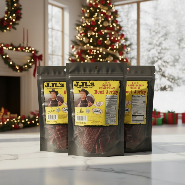 Oklahoma Beef Jerky Sampler – Three Flavors – reverse package view