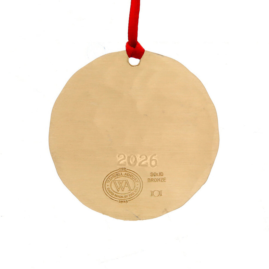 Reverse-side view of 2026 Annual Ornament- Cozy Christmas Hearth