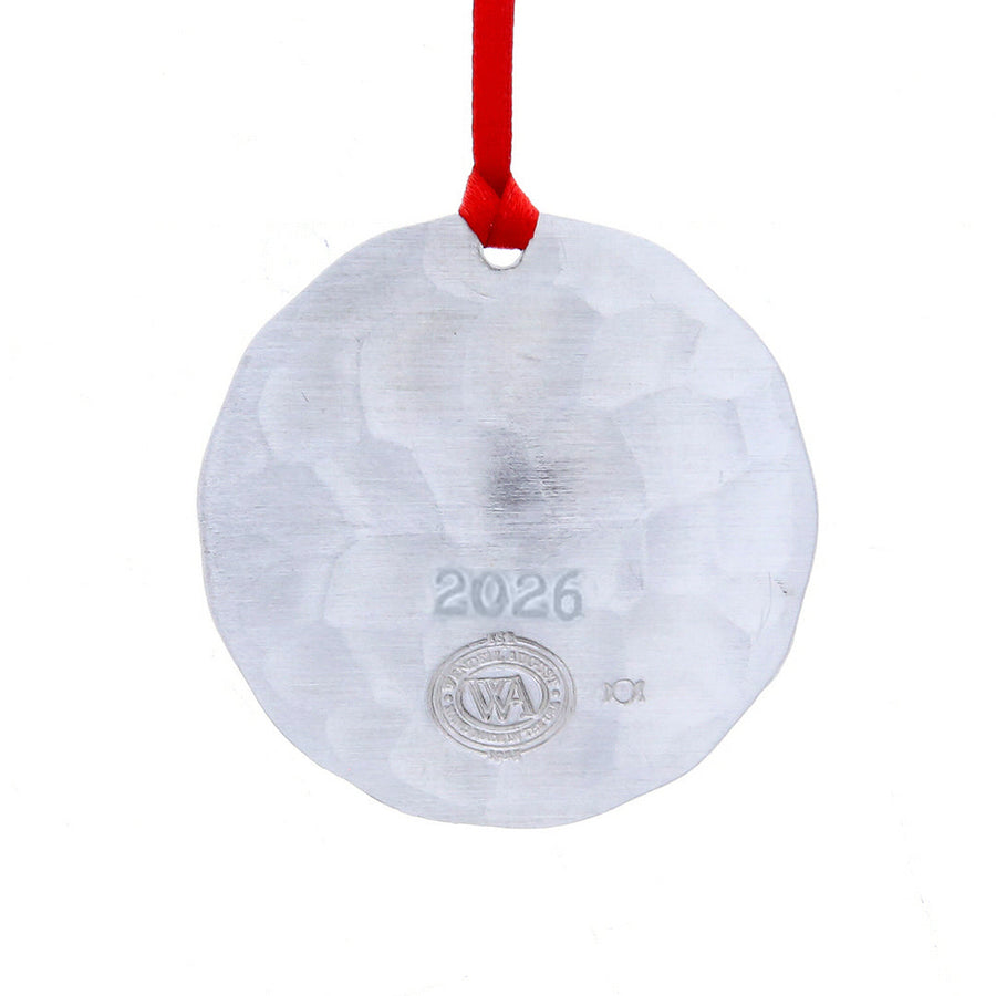 Reverse-side view of 2026 Annual Ornament- Cozy Christmas Hearth