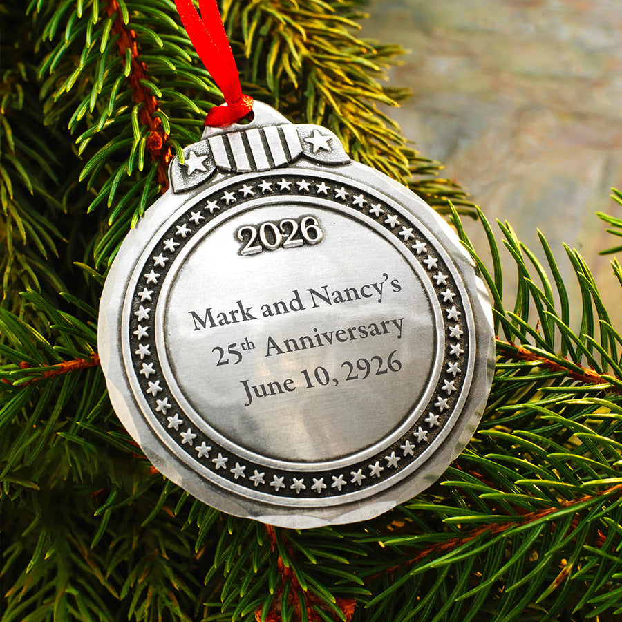 Styled display featuring 2026 Milestone Ornament