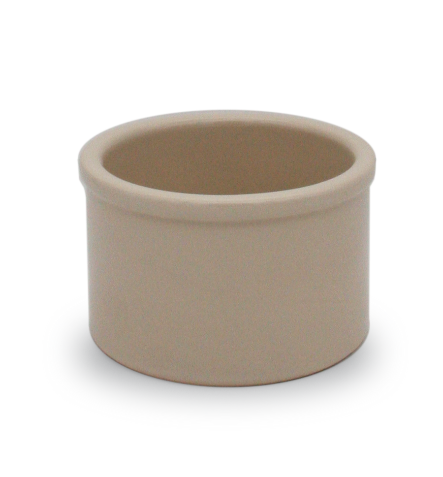 Bristol off-white stoneware utility crock - 1 quart low profile