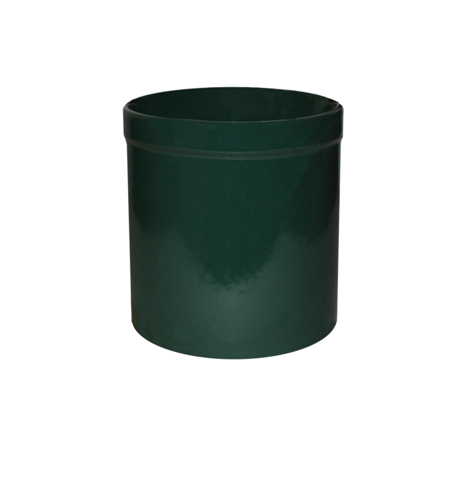 Hunter green stoneware utility crock - 2 quart tall