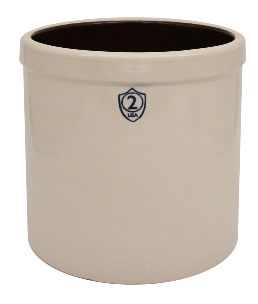Bristol off-white 2-gallon stoneware preserving crock