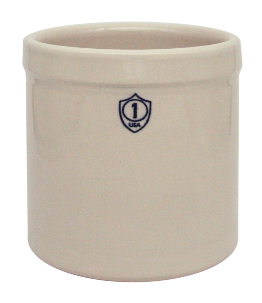 Bristol off-white stoneware utility crock - 1 gallon
