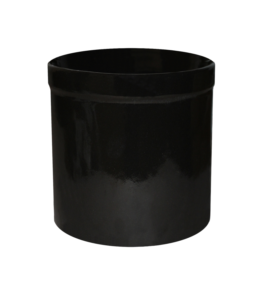 Black stoneware utility crock - 1 gallon