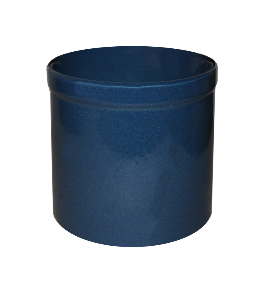 Midnight blue stoneware utility crock - 1 gallon