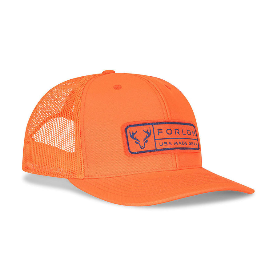 Blaze Orange Hunting Patch Mesh Hat