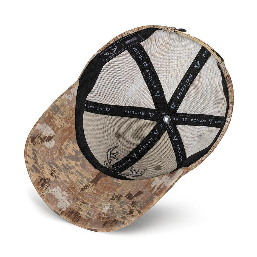 Puff Embroidered Camo Mesh Hat