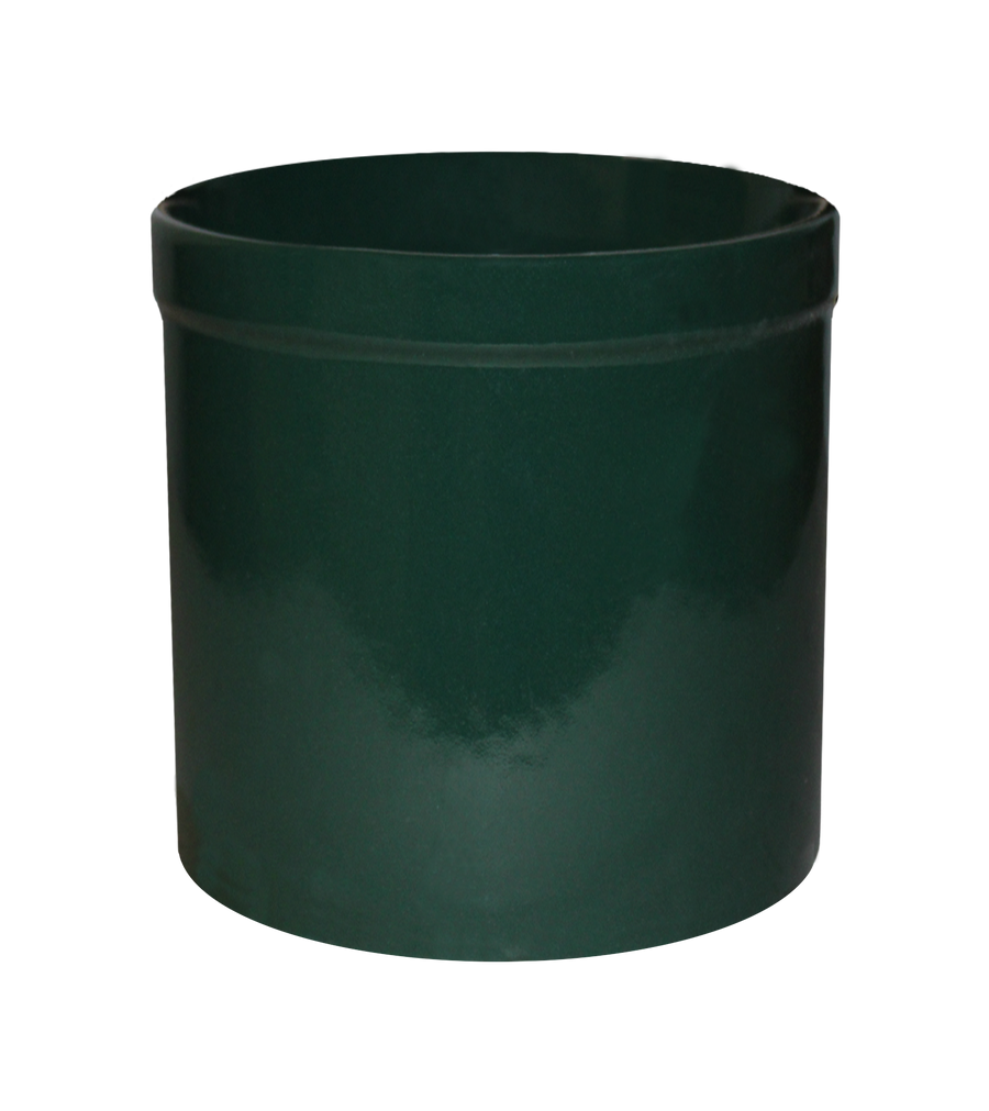 Hunter green stoneware utility crock - 2 gallon