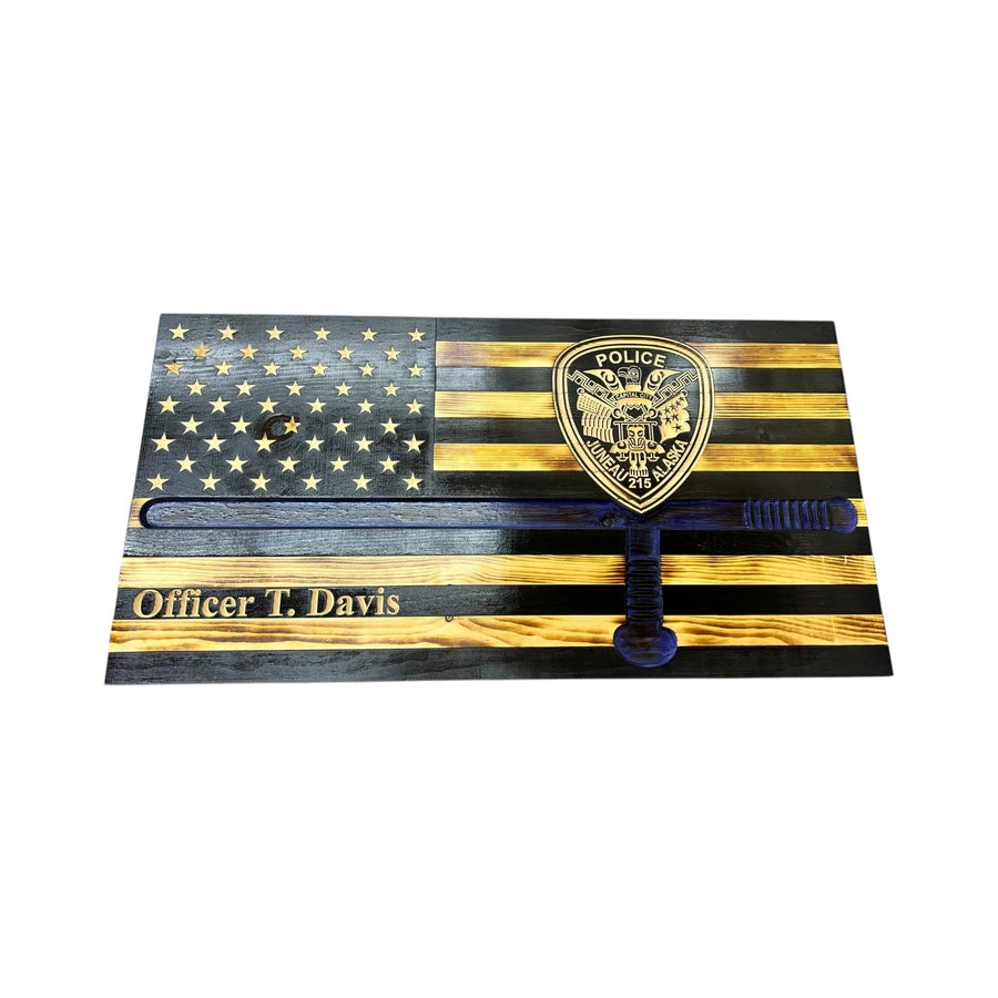 custom police badge flag