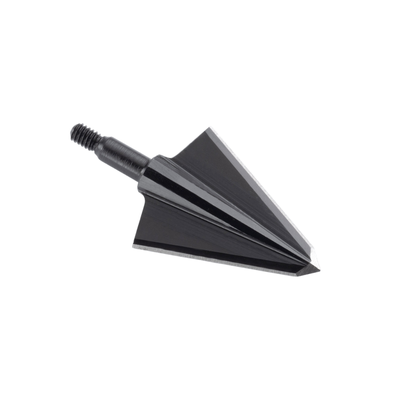 Solid double-bevel broadhead with a faceted ferrule