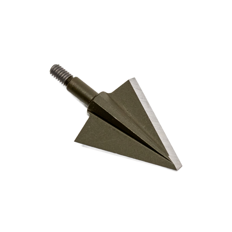 Side profile of a single-bevel two-blade broadhead