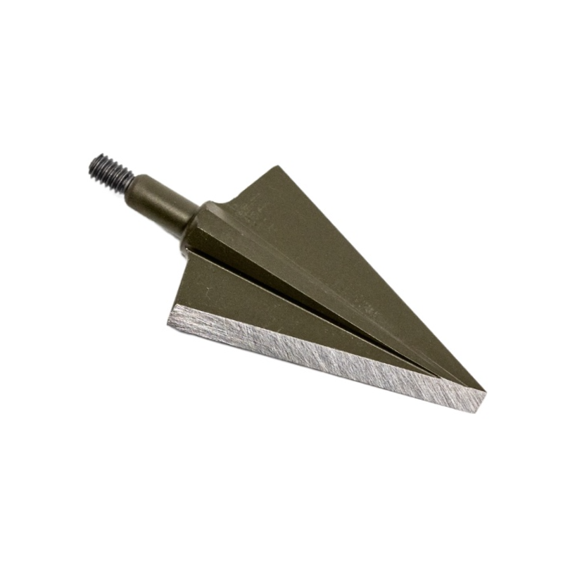 Long single-bevel broadhead with a threaded shank