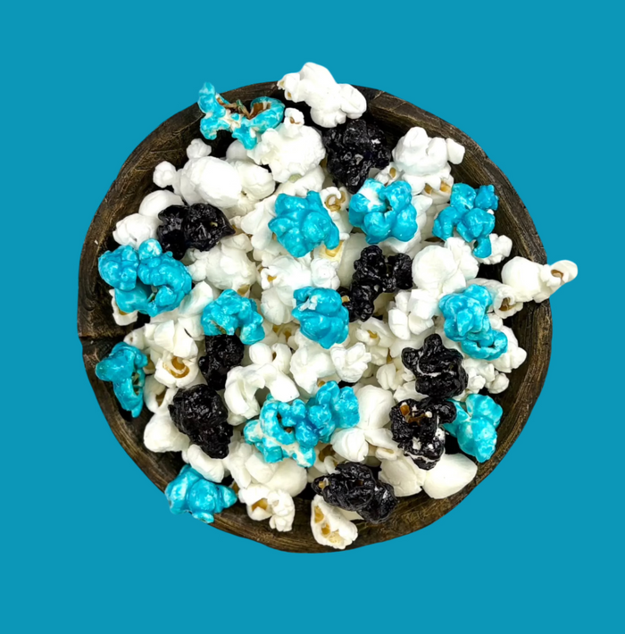 Aqua and Black Team 🏀 🏈 ⚾️ 🏒 ⚽️ Gourmet Popcorn — product image