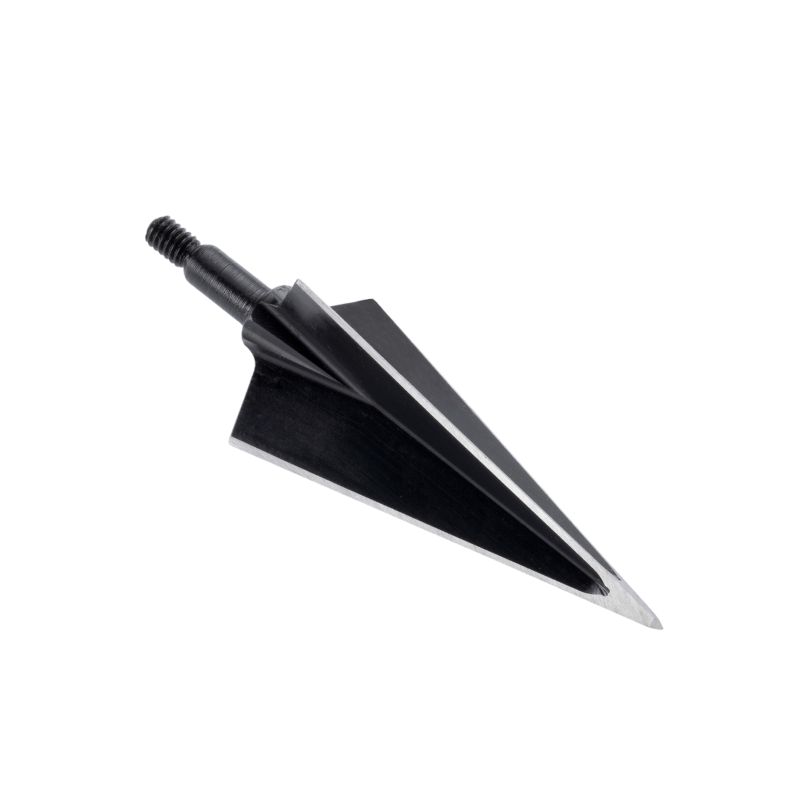 Side view of a solid three-blade broadhead