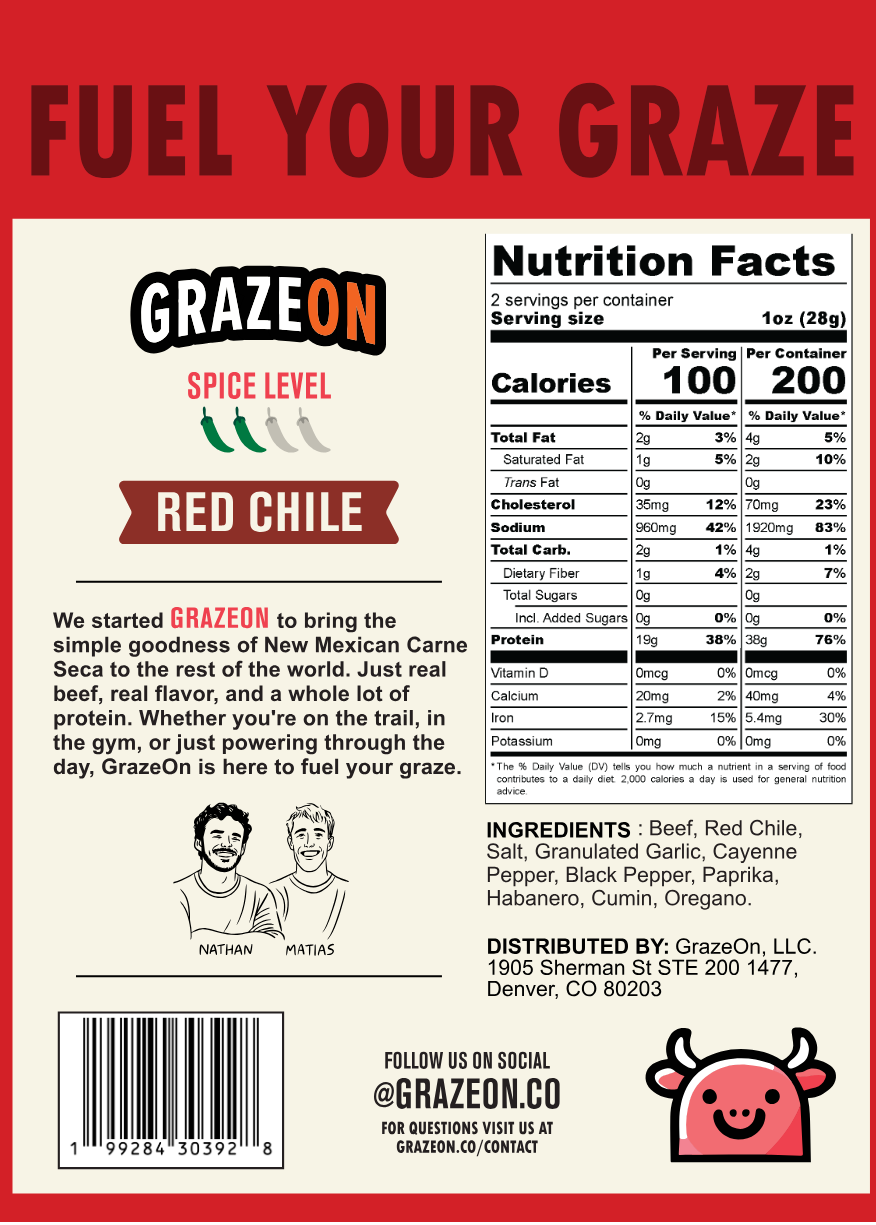 Red Chile Beef Jerky Crisps – 2 oz — product photograph 2 of 5