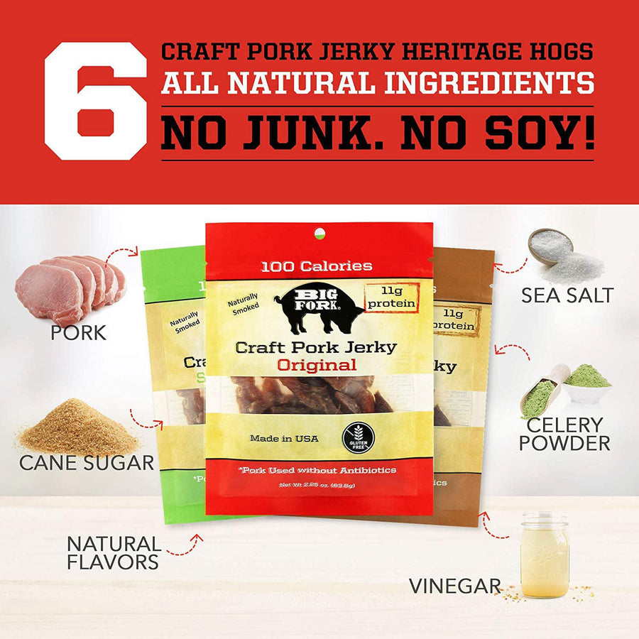 Craft Pork Jerky Sampler - 1 pack of each flavor (3 total) - product image 2