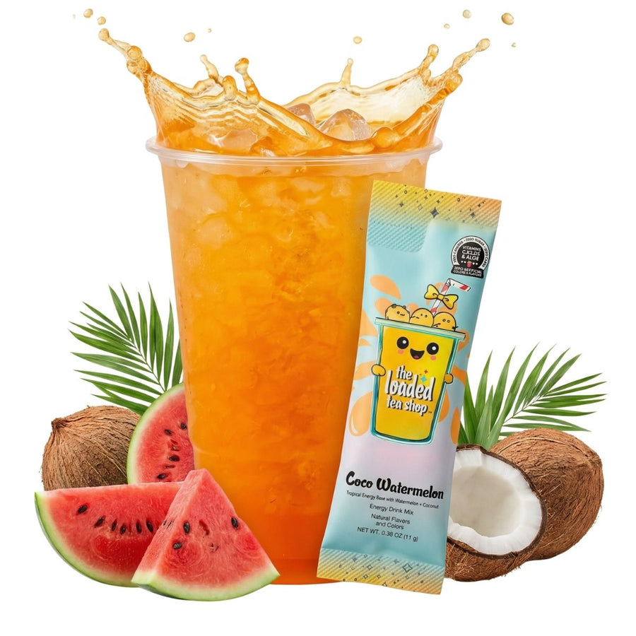 Coco Watermelon loaded tea mix in coconut and watermelon flavor