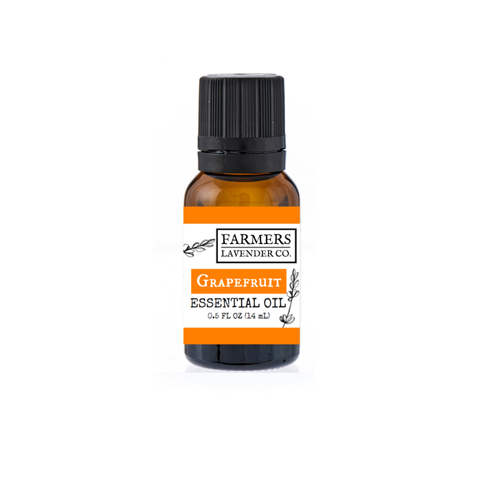 Grapefruit Pure Essential Oil — amber essential-oil bottle with screw cap