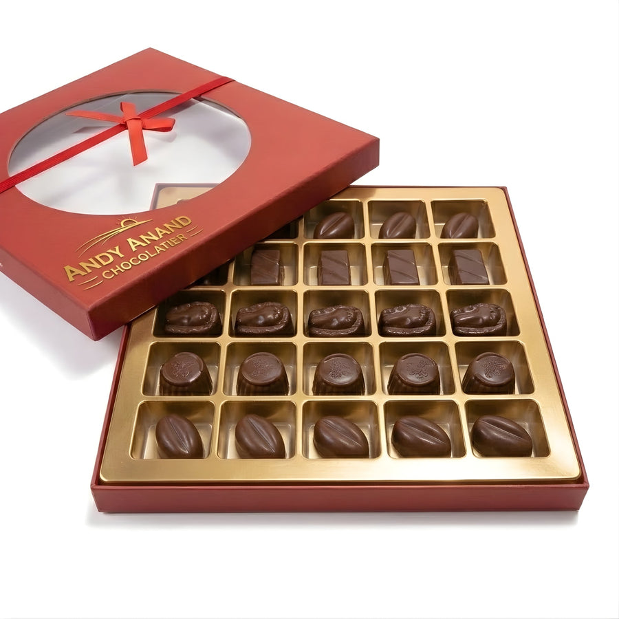 Sugar-Free Vegan Belgian Dark Chocolate Truffles Gift Box, 25 pc